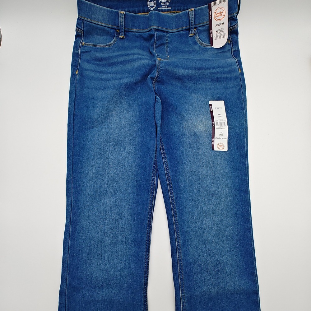 Jeggings NWT Wonder Nation Girls XXL 18 Pull On Elastic Waist Stretch Jeans
